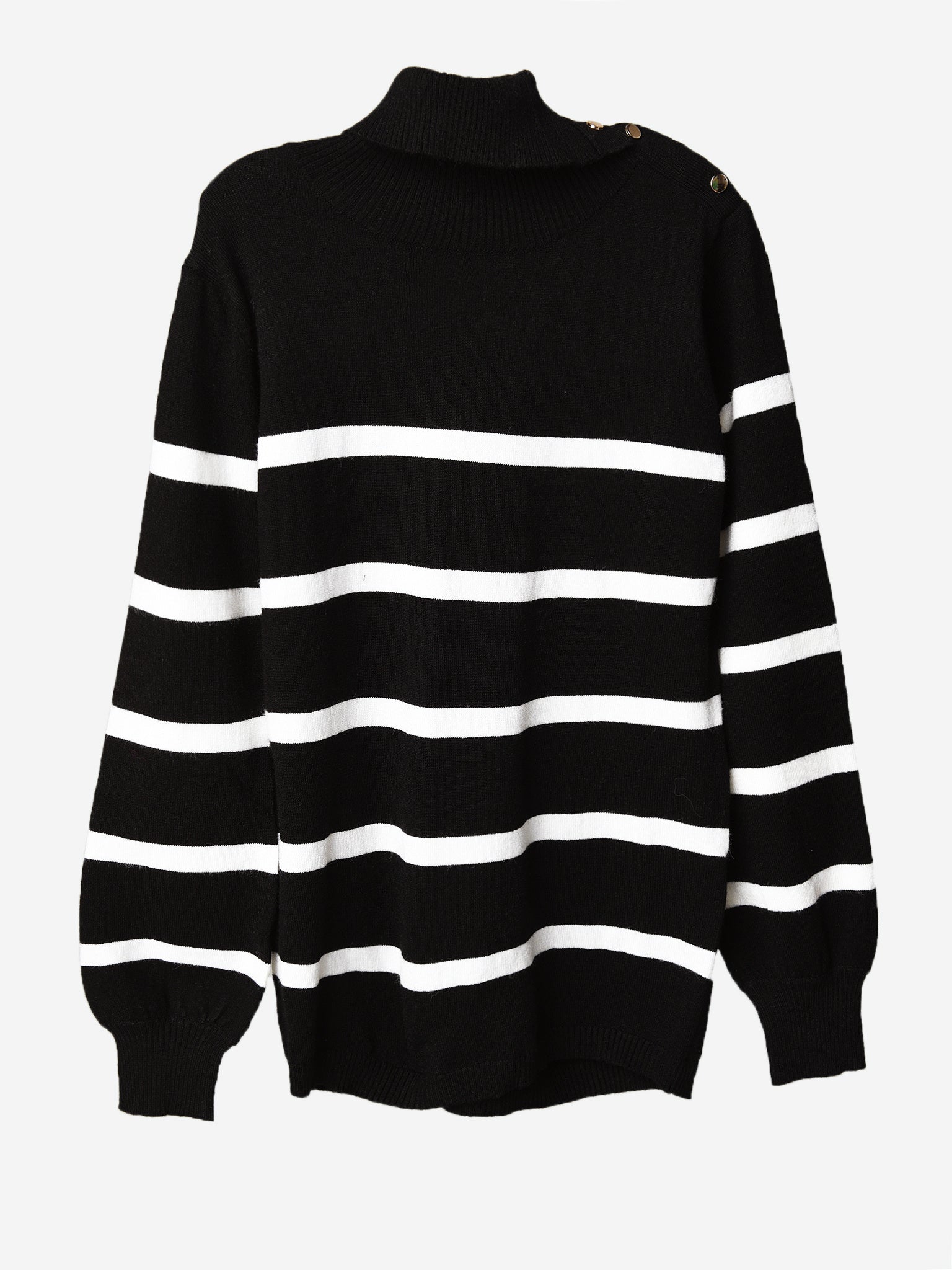Mini Molly Stripe Turtleneck Sweater - Saint Bernard