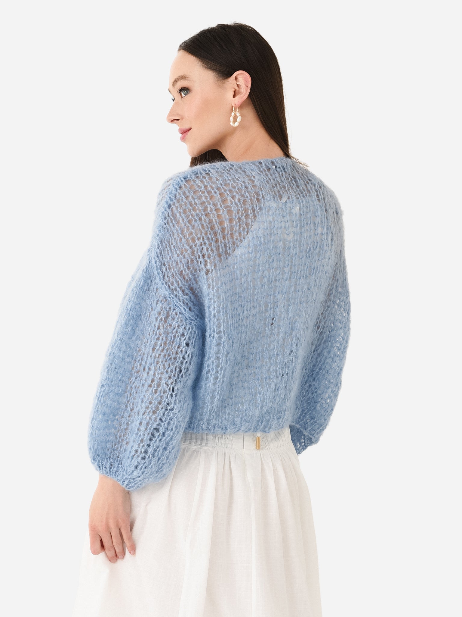 Maiami Women's Mohair Bomber Light Cardigan Saint Bernard