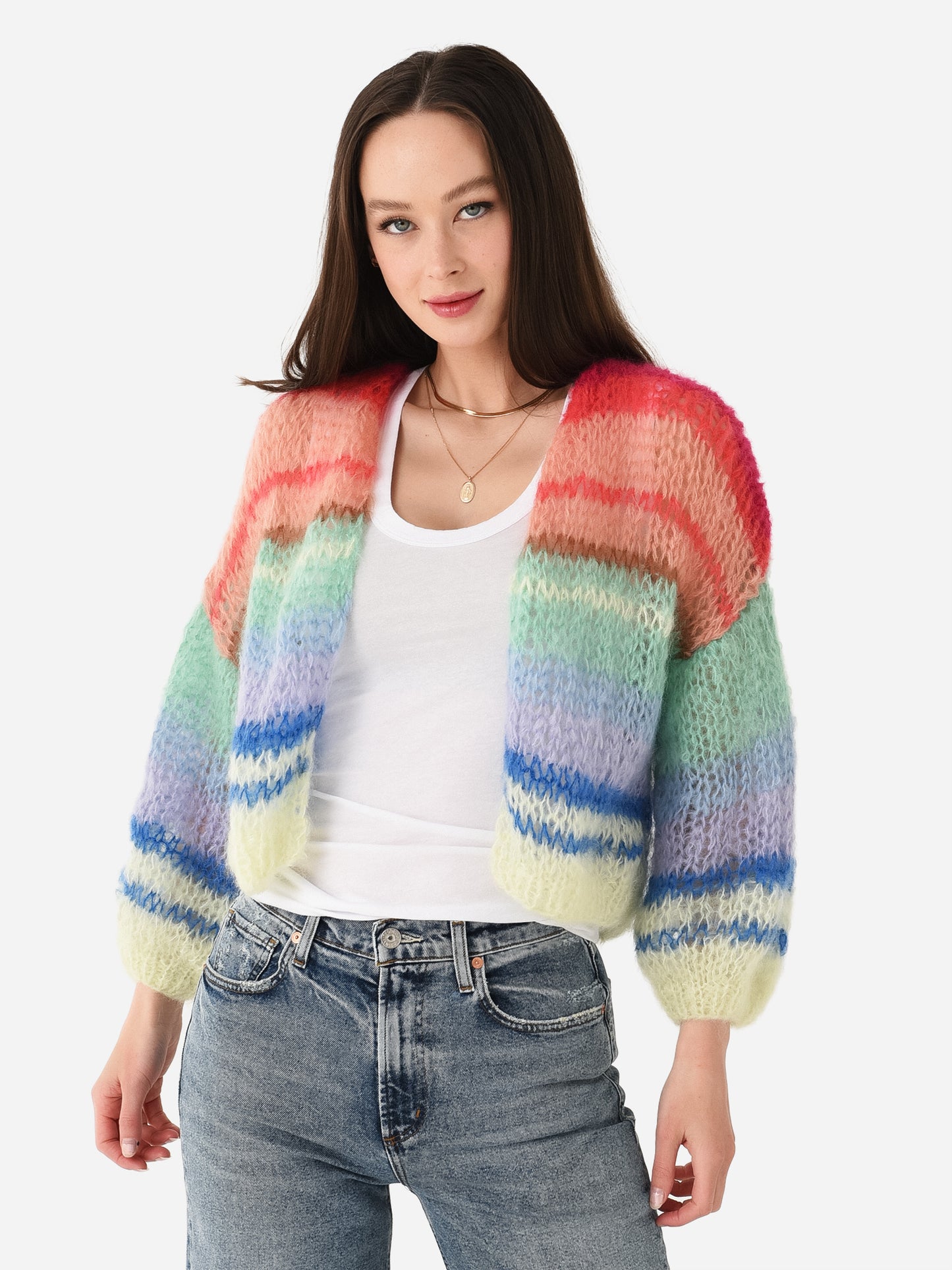 Maiami Women's Mohair Bomber Light Cardigan - Saint Bernard