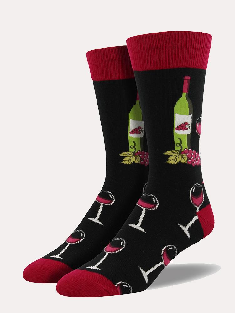 Socksmith Men’s Wine Scene Socks - Saint Bernard