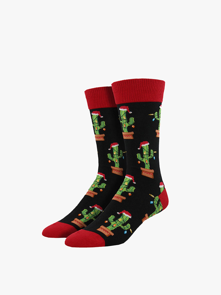 Socksmith Men's Christmas Cactus Sock