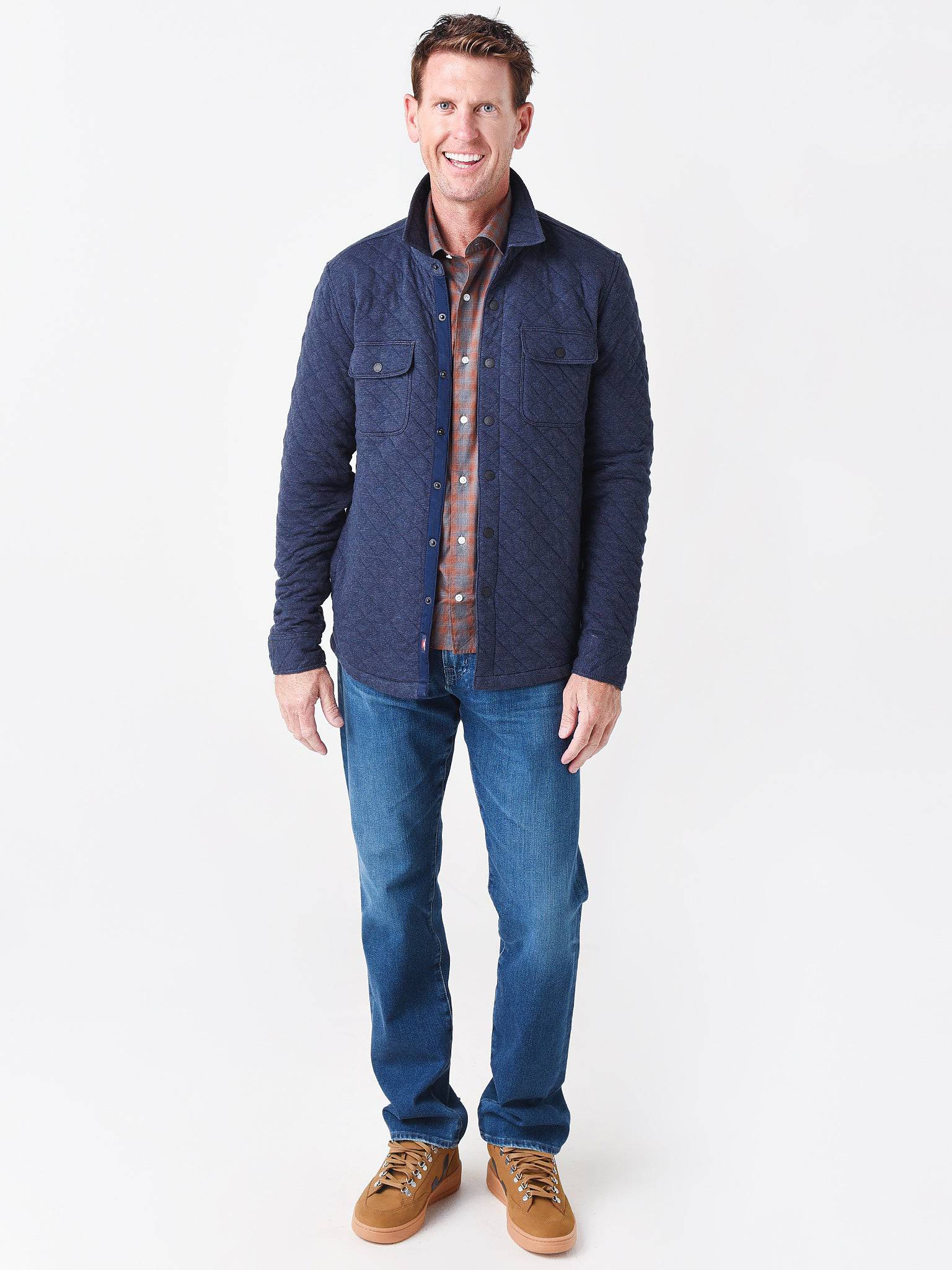 Faherty Brand Men's Epic Quilted Fleece Shirt JacketN N N Saint