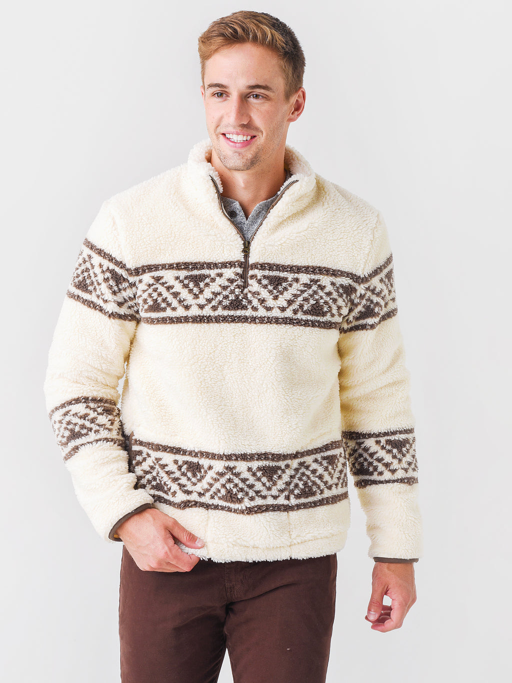 Faherty Brand Men's B. Yellowtail X Sherpa Pullover - Saint Bernard