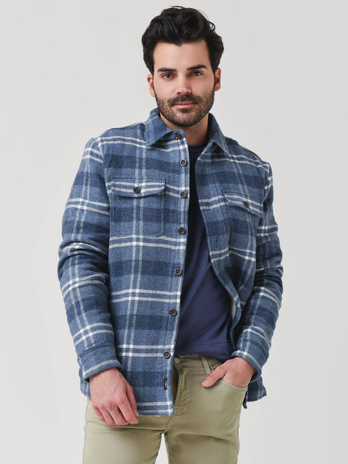 Faherty Brand Men's Sherpa Lined Plaid CPO