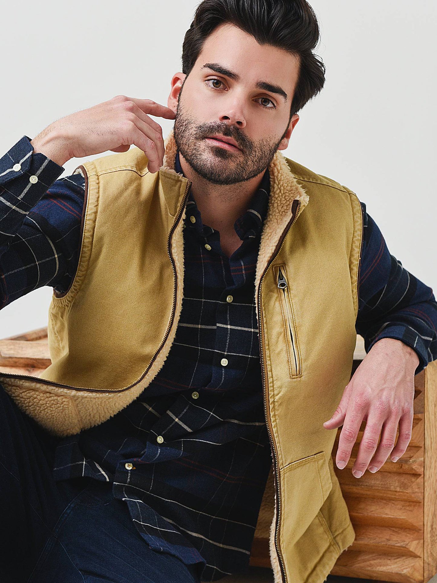 Faherty Brand Men's Sherpa Stormrider Vest - Saint Bernard