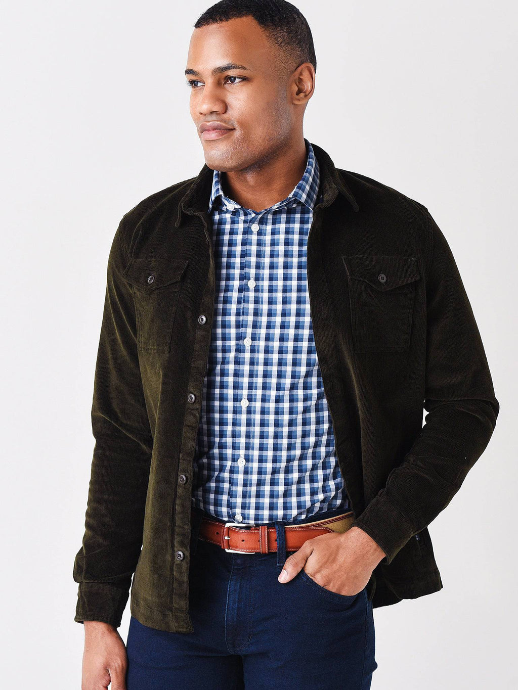 Barbour Men's Cord Overshirt - Saint Bernard