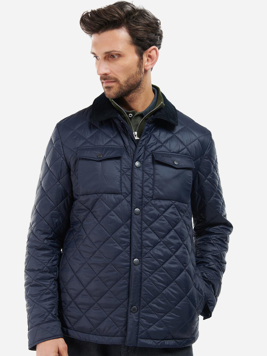 Barbour Men's Shirt Quilted Jacket - Saint Bernard