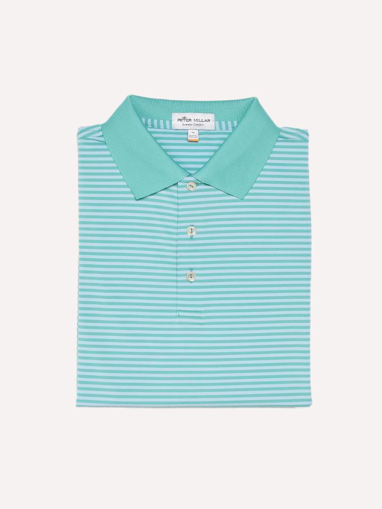 Peter Millar Men's Competition Stripe Stretch Jersey Polo - Saint Bernard