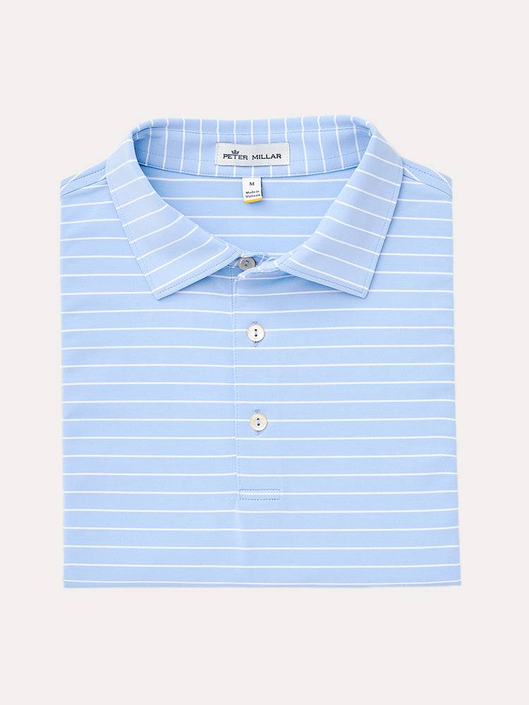 Peter Millar Men's Halifax Stripe Stretch Jersey Polo - Saint Bernard