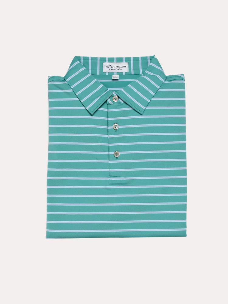 Peter Millar Men's Market Stripe Stretch Jersey Polo - Saint Bernard