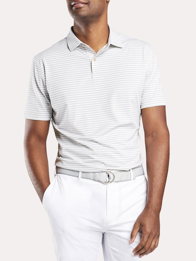 Peter Millar Men's Crown Crafted Stripe Stretch Jersey Polo - Saint Bernard