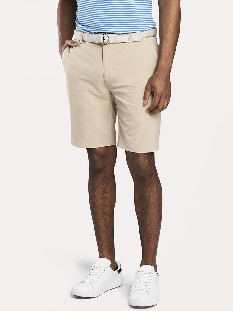 Peter Millar Men's Shackleford Hybrid Melange Short - Saint Bernard
