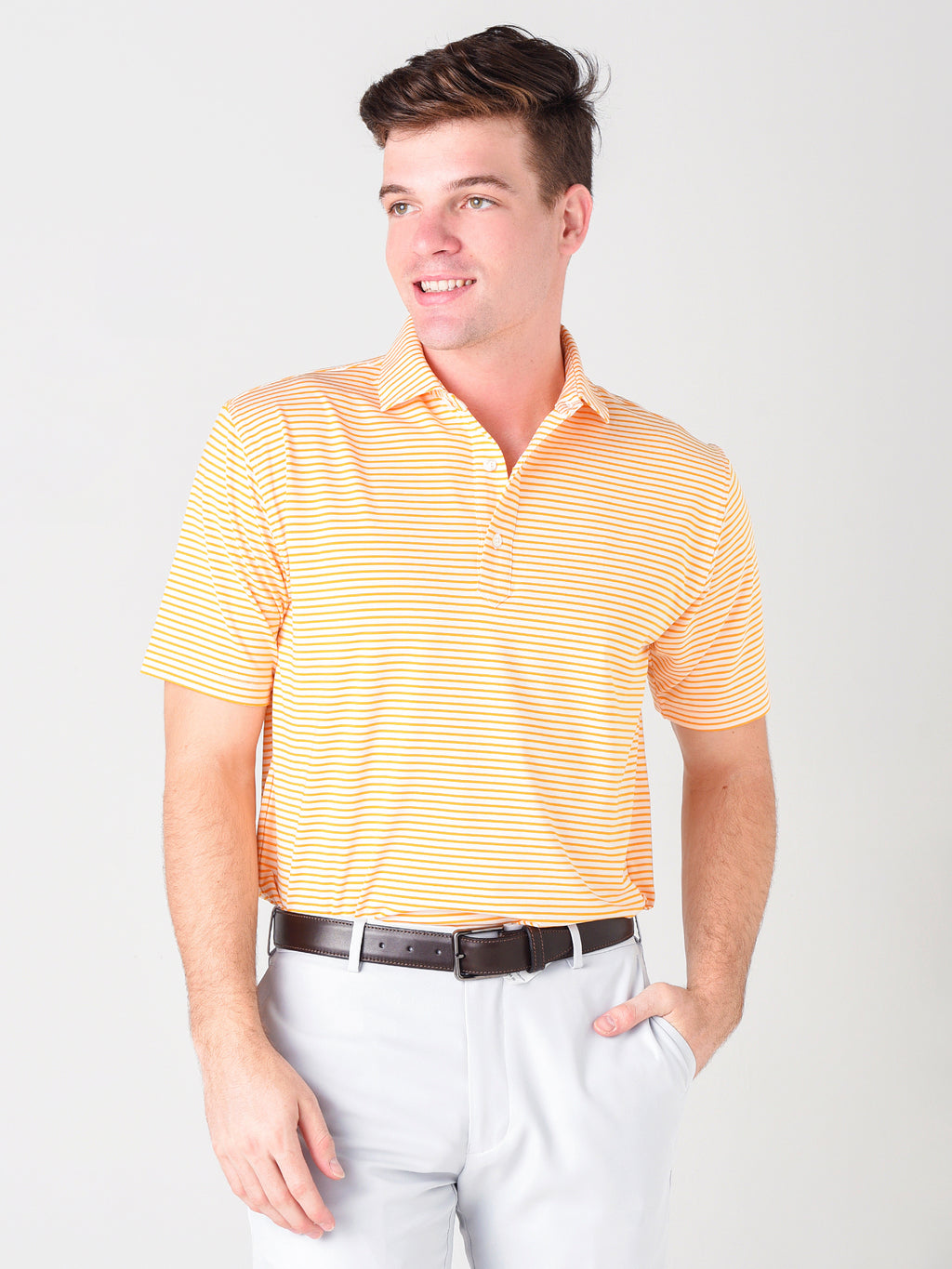 Saint Bernard Men's Jeff Stripe Performance Polo - Saint Bernard
