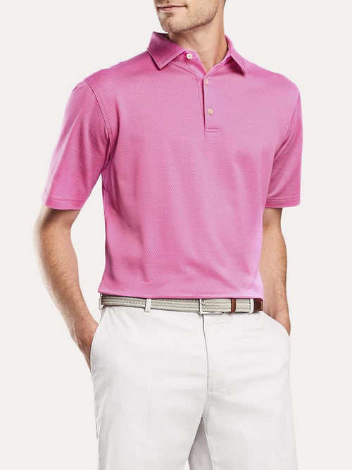 Peter Millar Darien Pindot Jacquard Cotton Lisle Polo