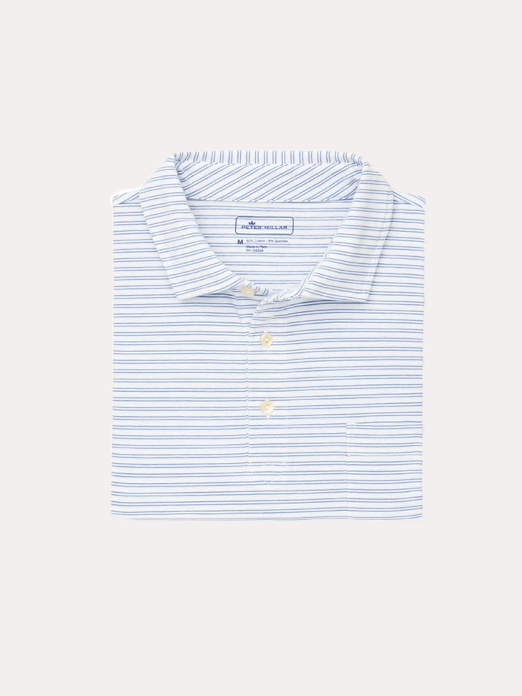 Peter Millar Men's Folly Beach Stripe Polo - Saint Bernard