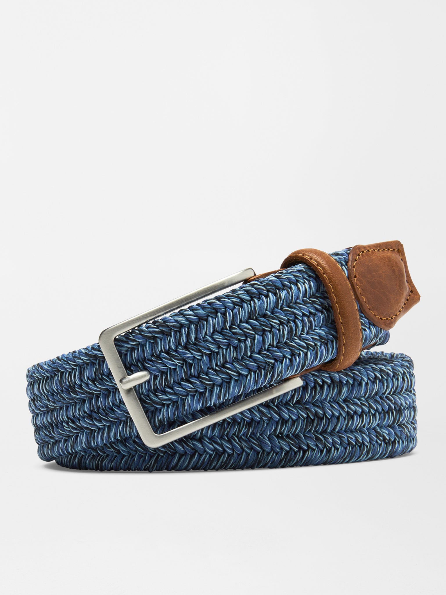 Peter Millar Men's Crown Cotton Melange Braided Belt - Saint Bernard