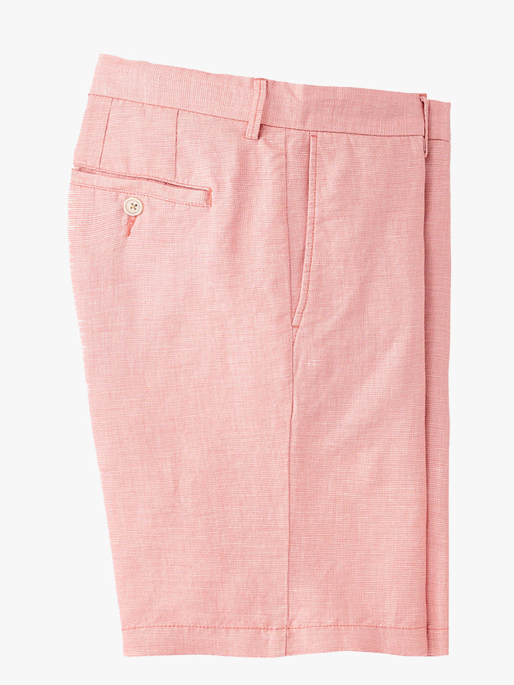 Peter Millar Crown Men’s Puppytooth Linen-Cotton Short - Saint Bernard