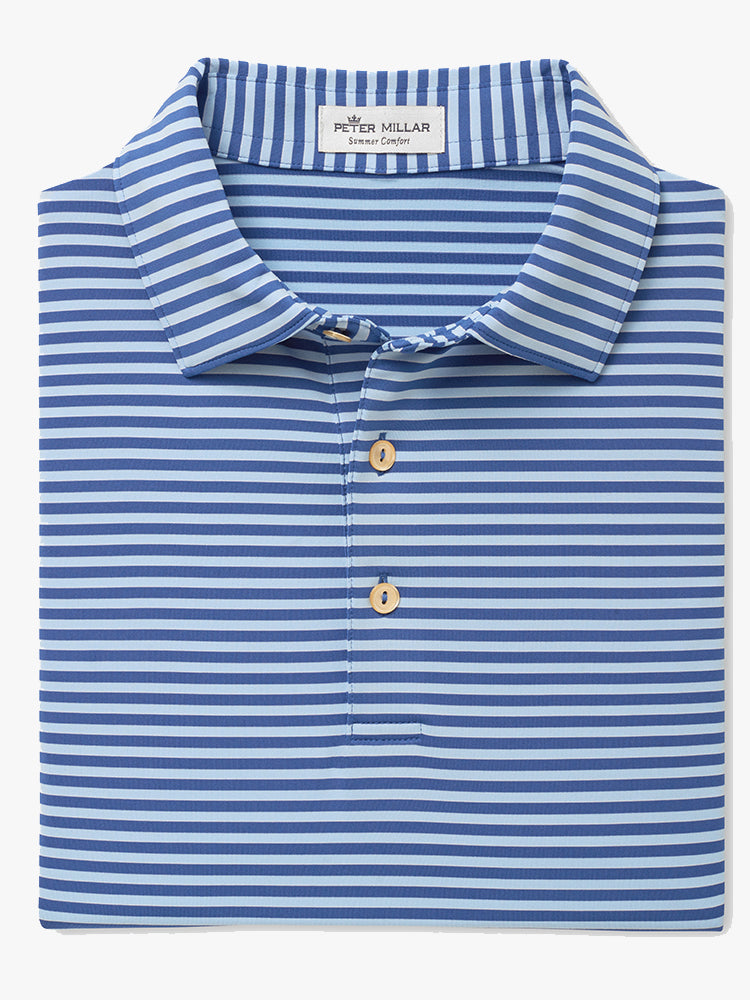 Peter Millar Crown Sport Men's Mills Stripe Stretch Jersey Polo Sean - Saint Bernard