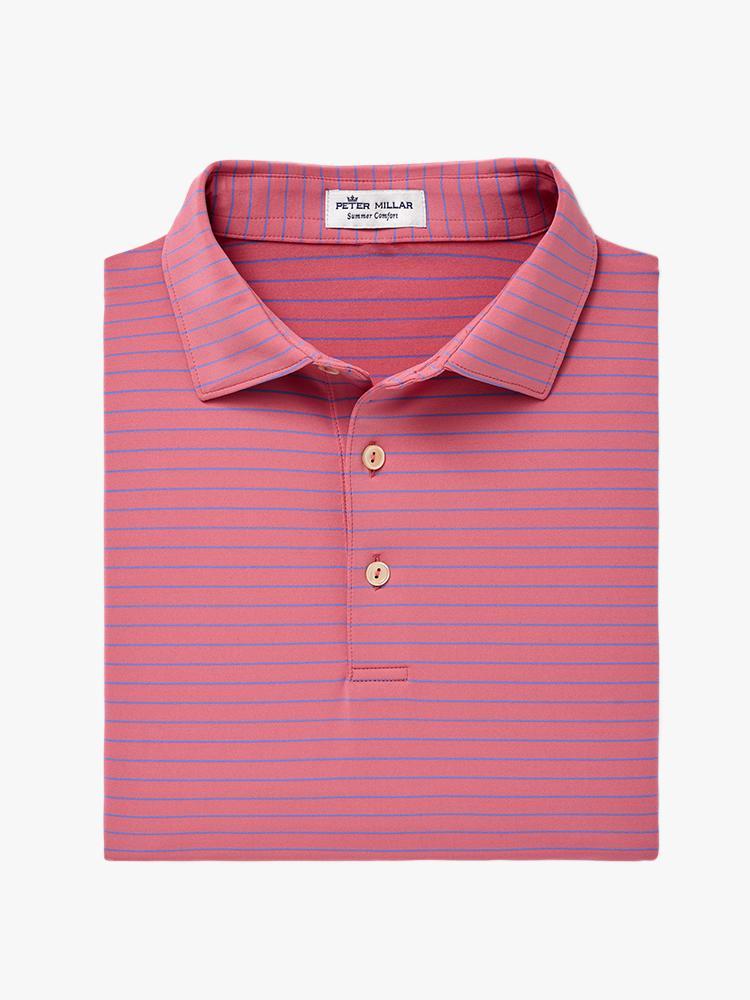Peter Millar Crown Sport Men’s Crafty Striped Performance Polo - Saint Bernard