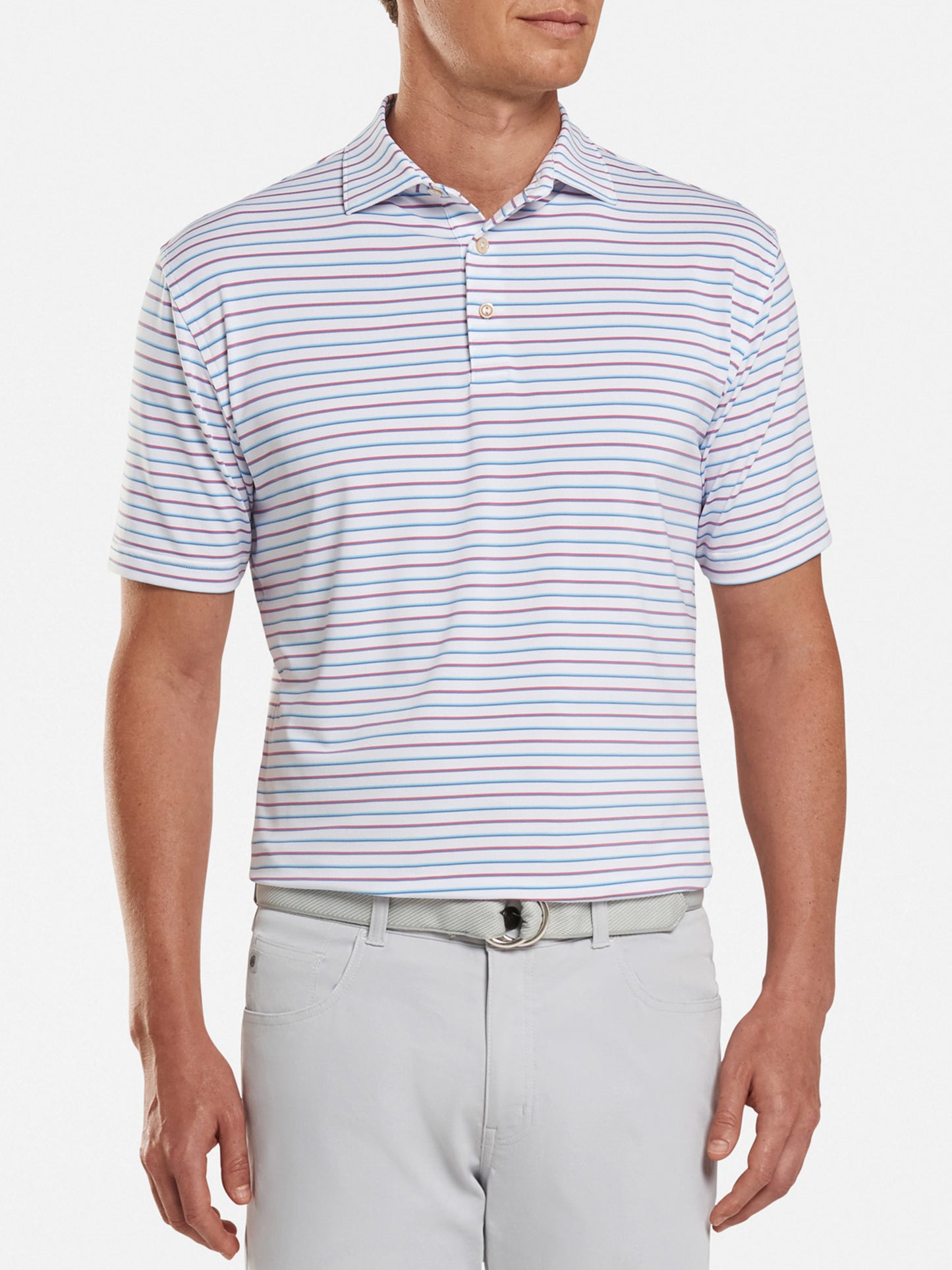 Peter Millar Crown Sport Men’s Wiggs Performance Polo - Saint Bernard