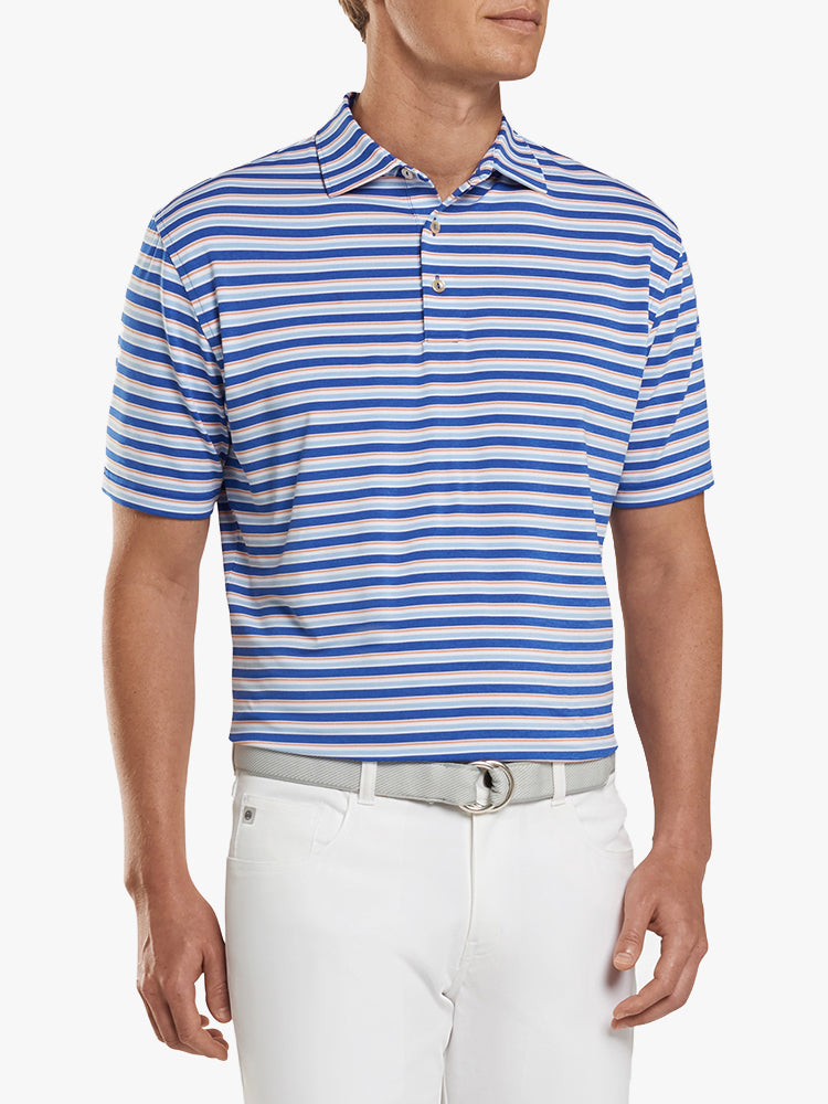 Peter Millar Crown Sport Men's Center Performance Polo - Saint Bernard