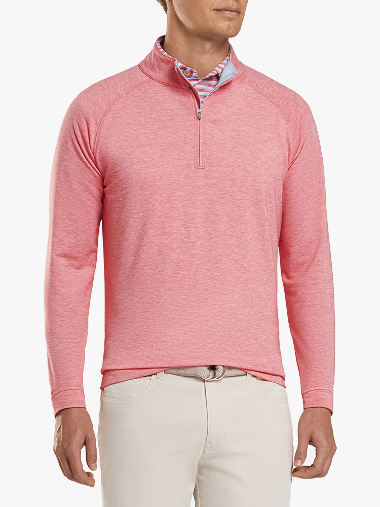 Peter Millar Crown Sport Men's drirelease® Natural Touch Performance Solid Quarter-Zip - Saint Bernard