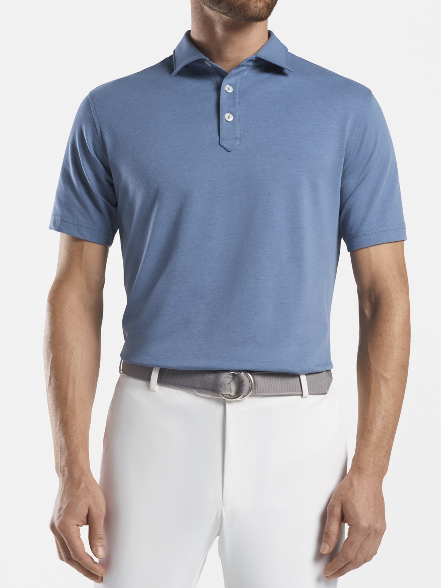 Peter Millar Men's Crown Crafted Cotton Blend Pique Polo - Saint Bernard