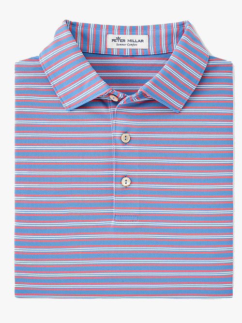 Peter Millar Crown Sport Men’s King Stripe Stretch Mesh Performance Polo