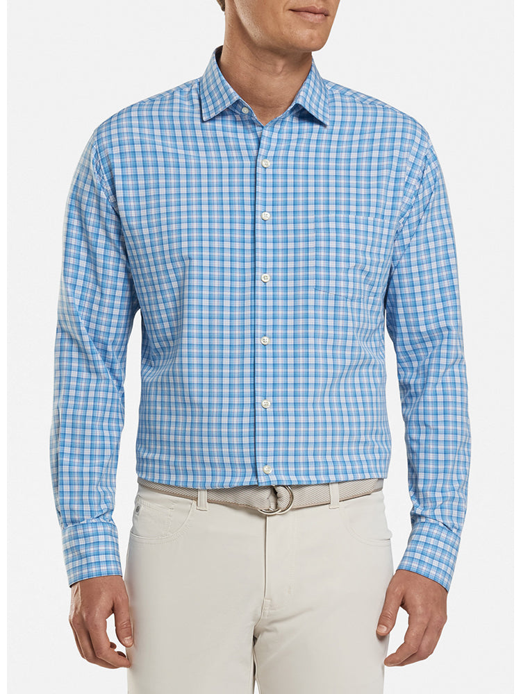 Peter Millar Crown Sport Men’s Arthur Natural Touch Sport Shirt - Saint Bernard