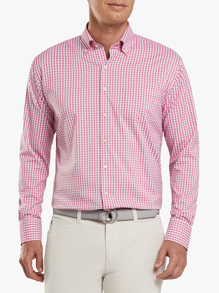 Peter Millar Crown Sport Men’s Humphrey Performance Sport Shirt - Saint Bernard