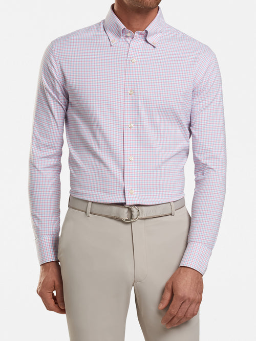 Peter Millar Men's Crown Crafted Armstrong Check Performance Oxford