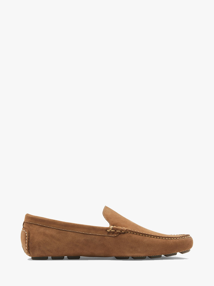 Peter Millar Crown Men’s Nubuck Venetian Leather Driver Shoe - Saint Bernard