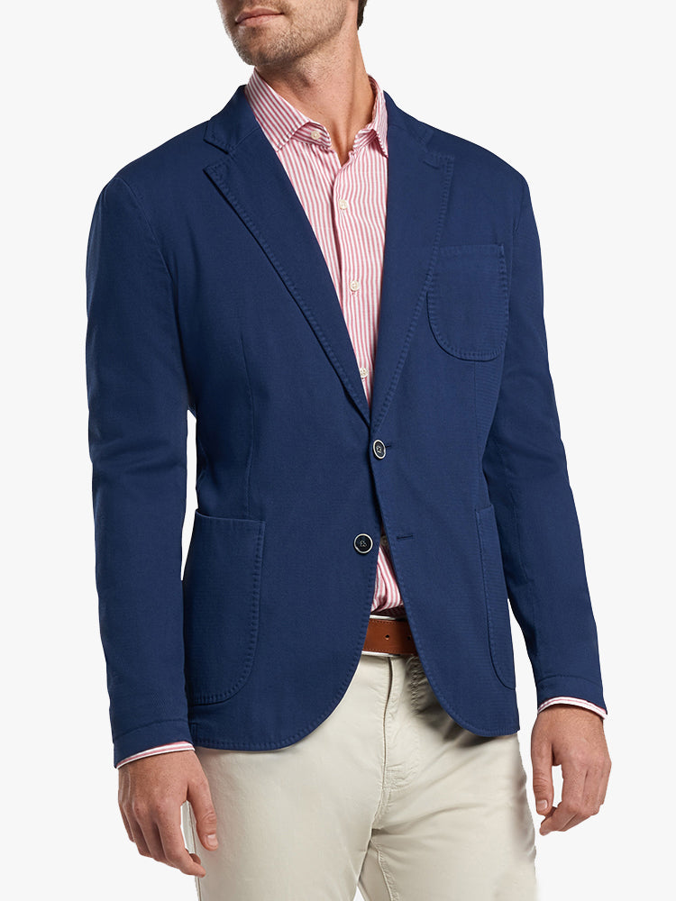 Peter Millar Seaside Men's Summer Cotton-Blend Soft Jacket - Saint Bernard