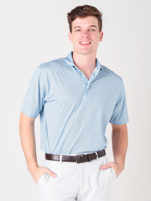 Saint Bernard Men's Leon Paisley Performance Pique Polo - Saint Bernard