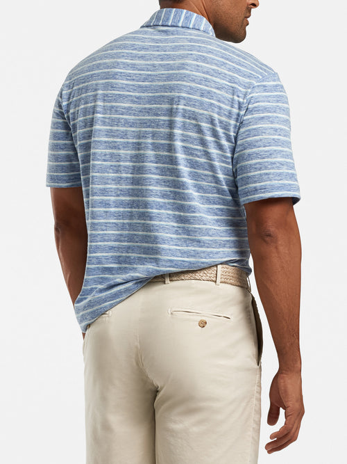 Peter Millar Seaside Men's Albemarle Stripe Slub Polo