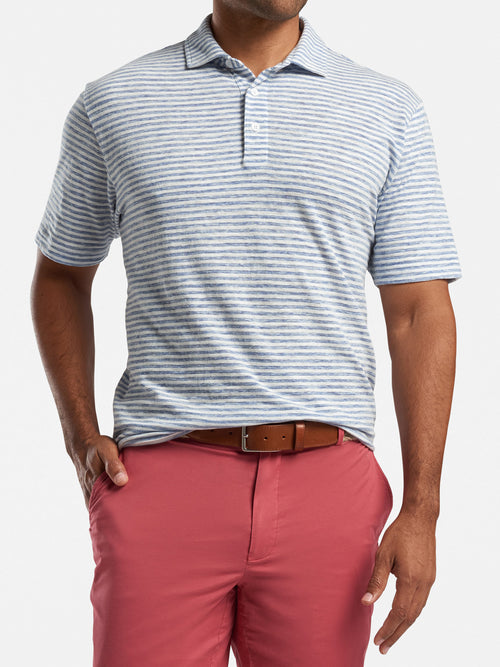 Peter Millar Seaside Men's Pungo Striped Slub Polo