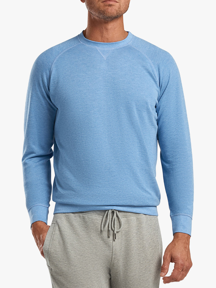 Peter Millar Crown Men’s Crown Comfort Interlock Crewneck Sweater - Saint Bernard