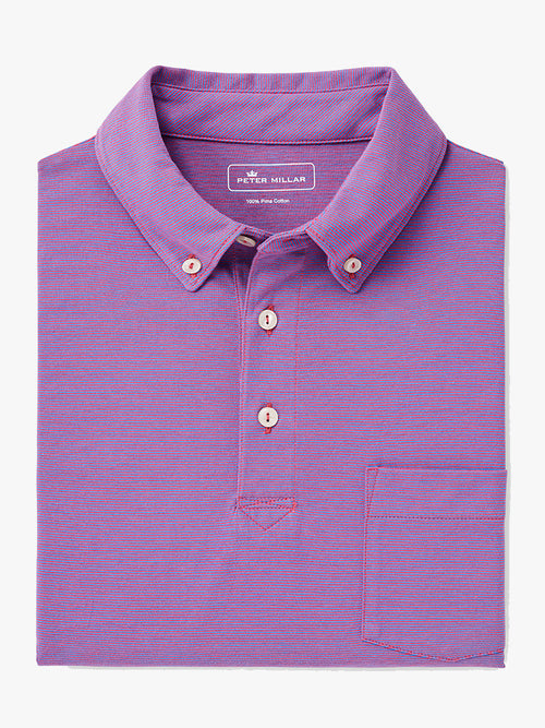 Peter Millar Seaside Men's Shark Island Aqua Cotton Polo