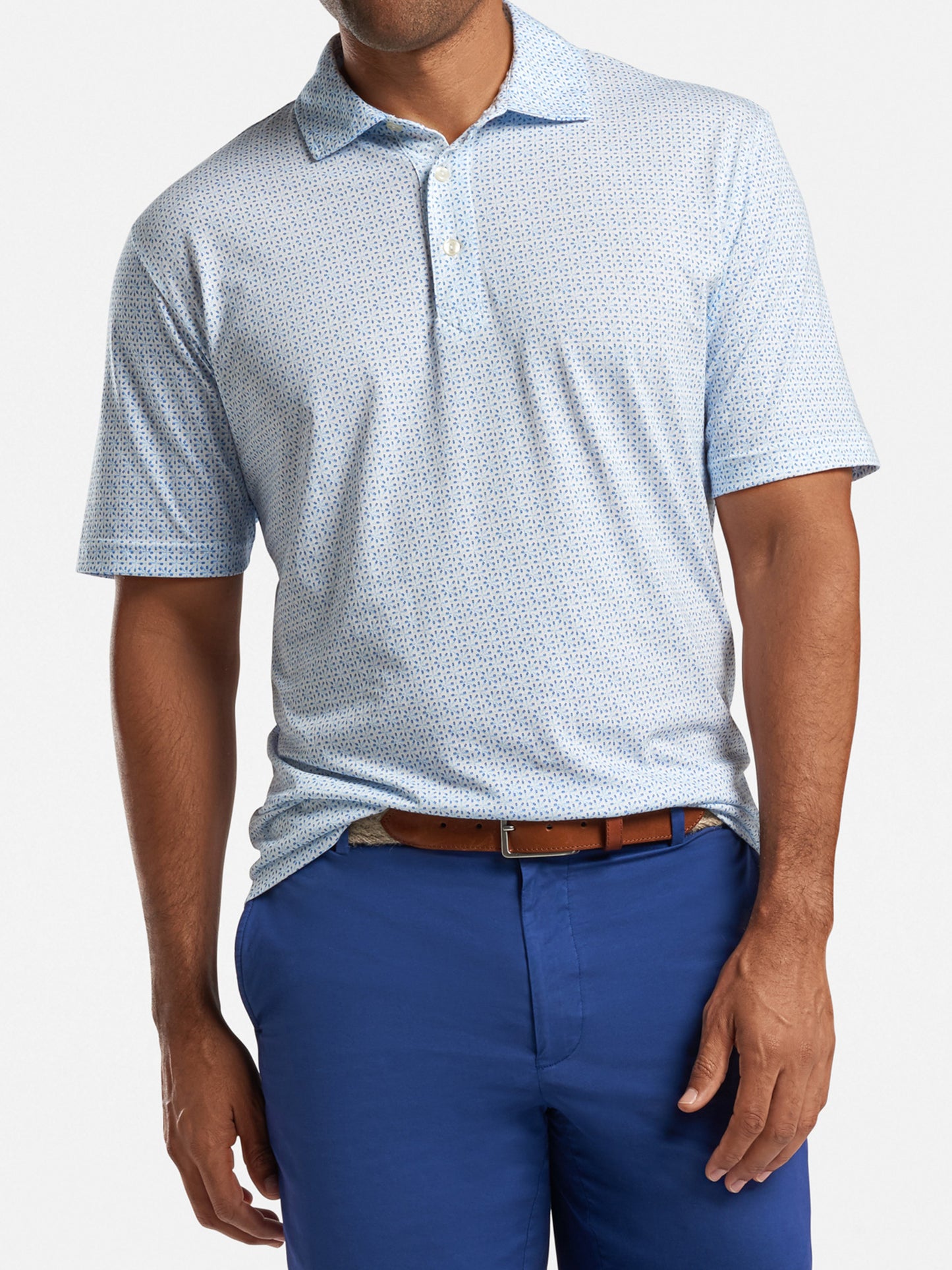 Peter Millar Men's Seaside Beach Hops Print Polo - Saint Bernard