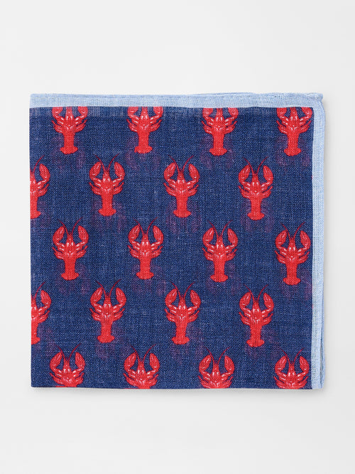 Peter Millar Crown Lobster Pocket Square
