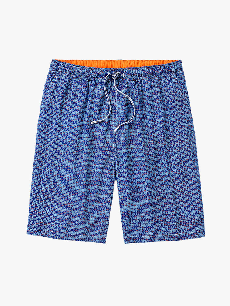 Peter Millar Seaside Men`s Low Tide Lattice Swim Trunk - Saint Bernard