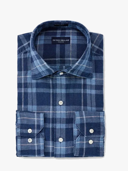 Peter Millar Collection Men’s Seine Blue Indigo Sport Shirt