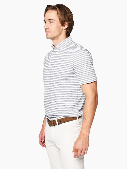 Peter Millar Men’s Spring Sails Button Down Short Sleeve Polo
