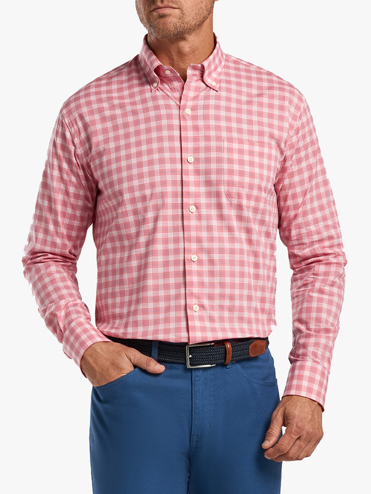Peter Millar Crown Men’s Judson Cotton-Blend Sport Shirt - Saint Bernard