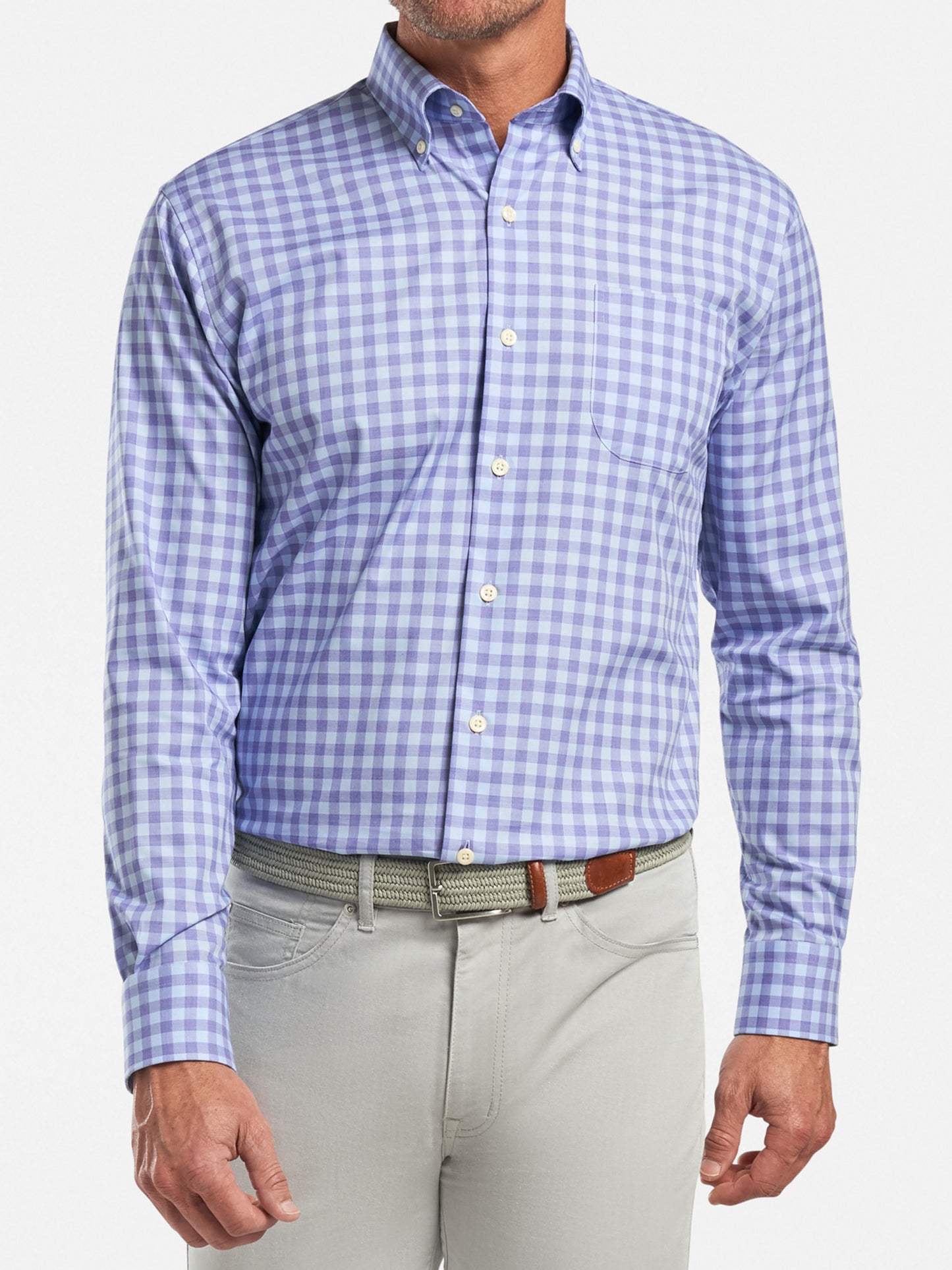 Peter Millar Crown Men's Crown Ease Garrett Sport Shirt - Saint Bernard