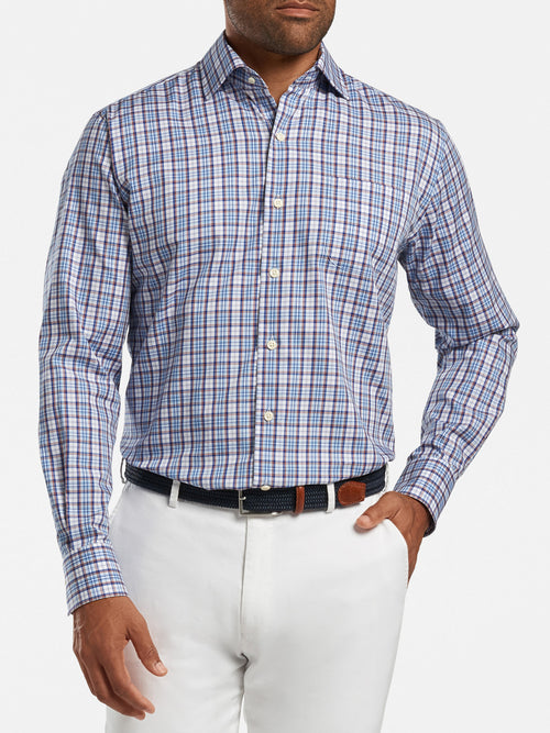 Peter Millar Crown Men's Alister Cotton Tartan Plaid Sport Shirt