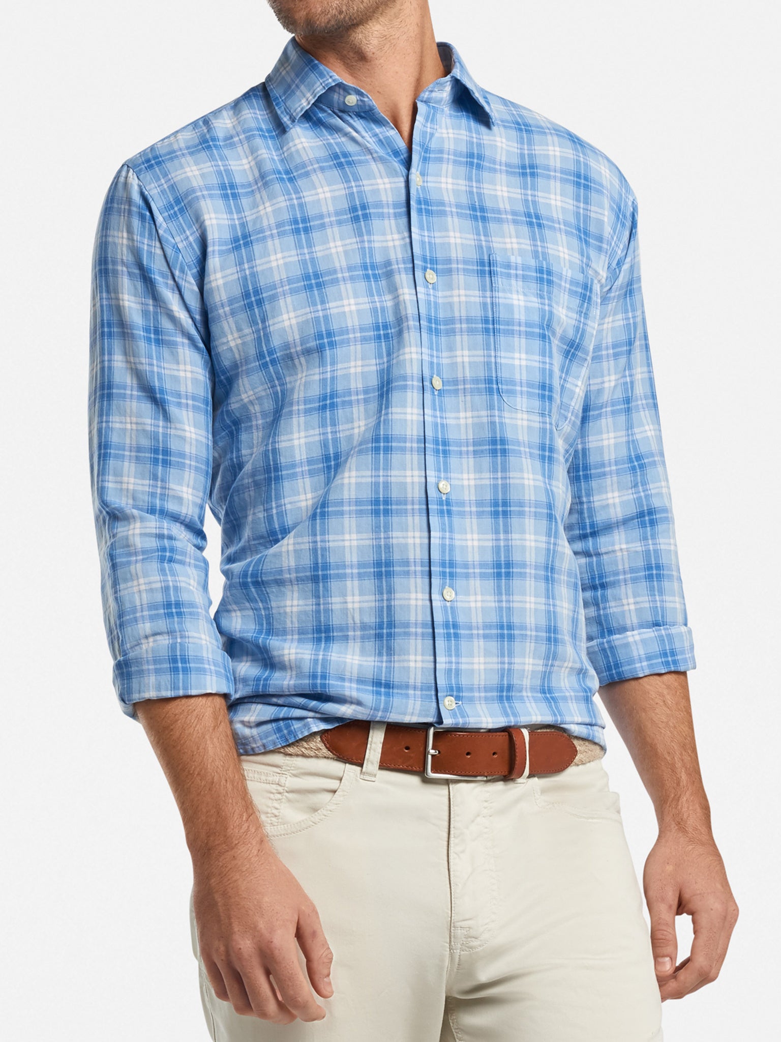 Peter Millar Men's Seaside Whitehaven Breeze Plaid - Saint Bernard