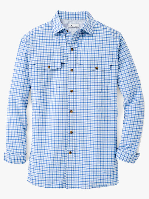 Peter Millar Seaside Gulf Vented Long Sleeve Shirt