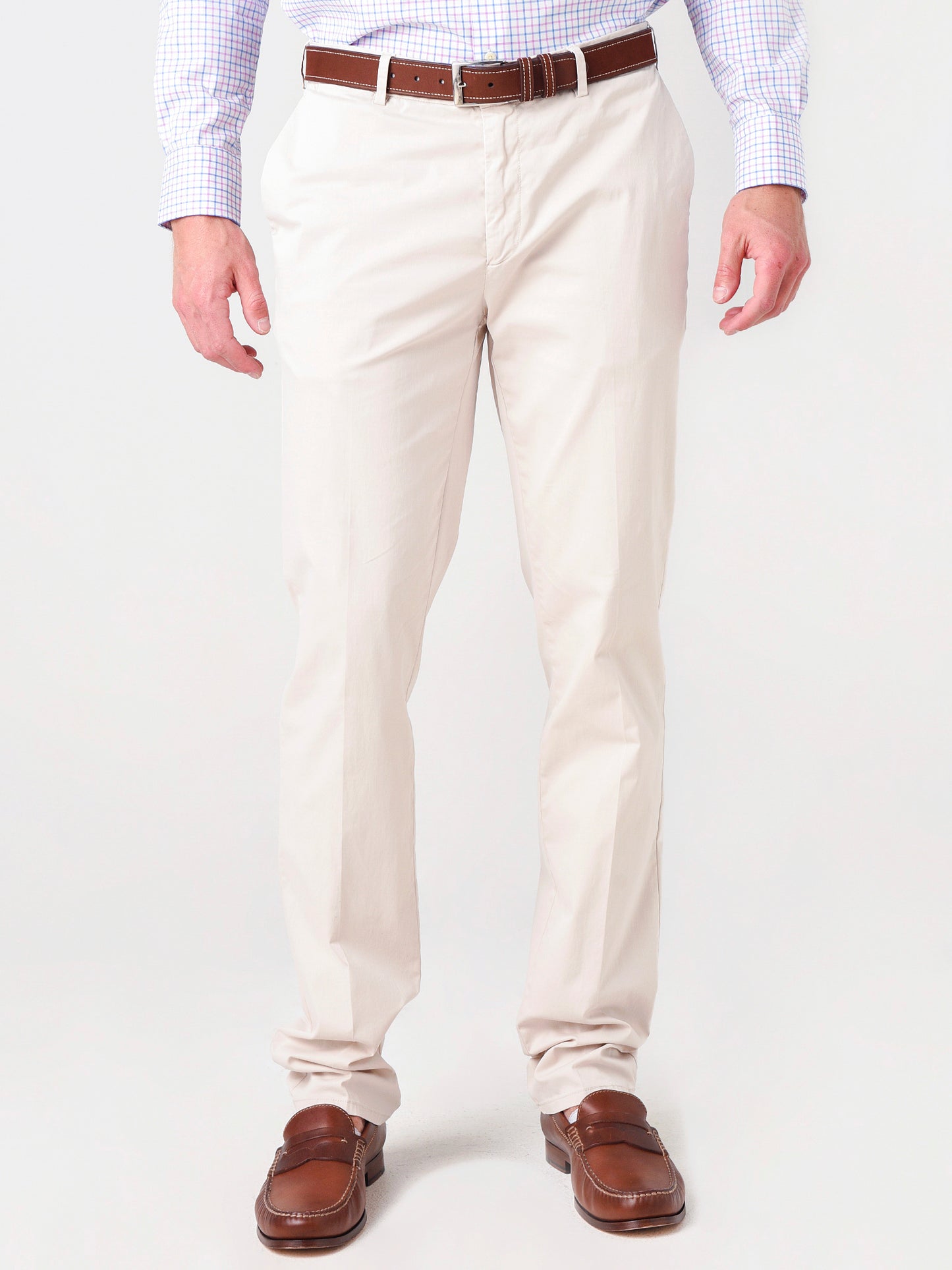 Peter Millar Crown Men's Soft Flat-Front Trouser - Saint Bernard