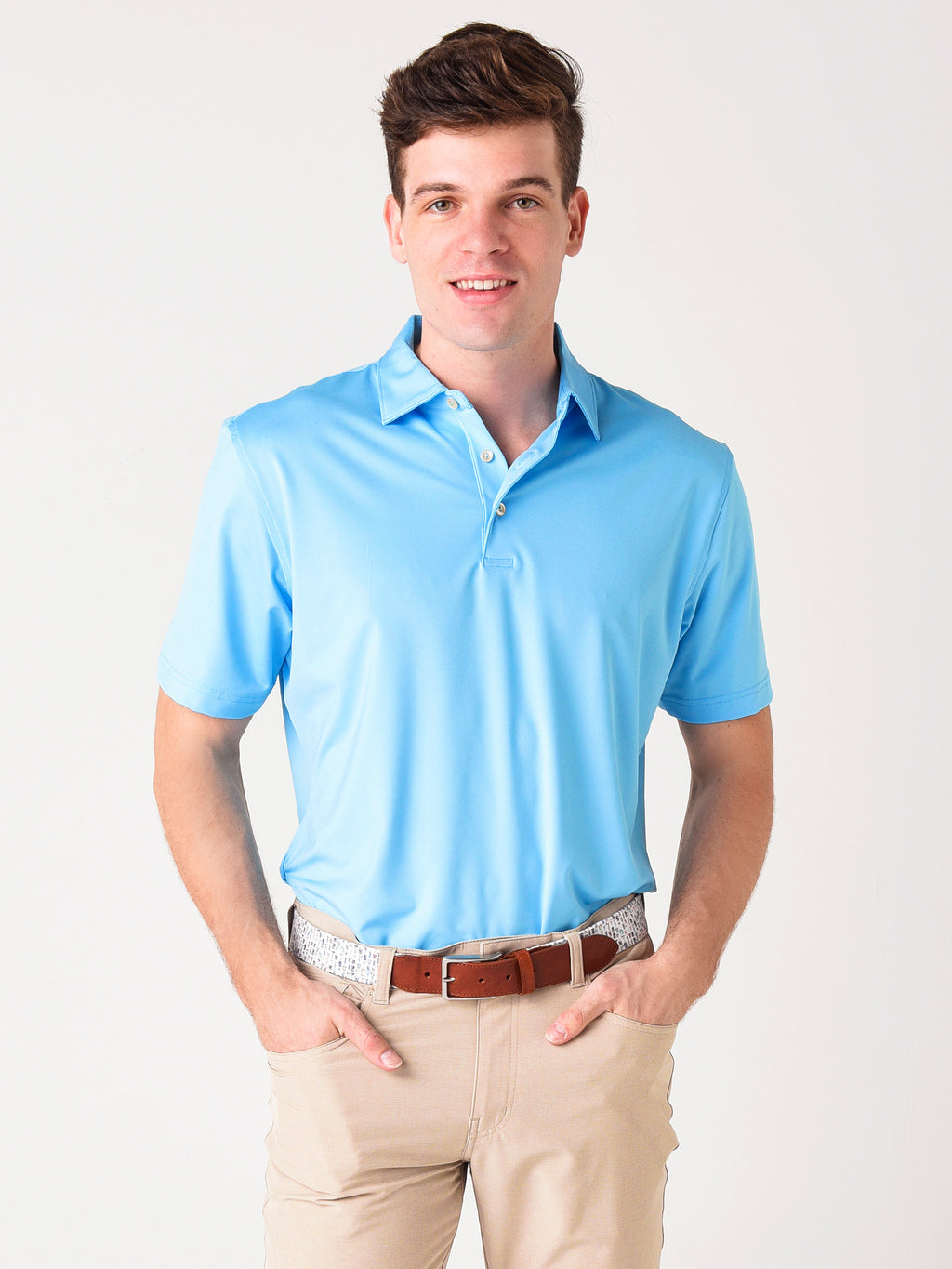 Peter Millar Crown Sport Men's Solid Performance Polo - Saint Bernard
